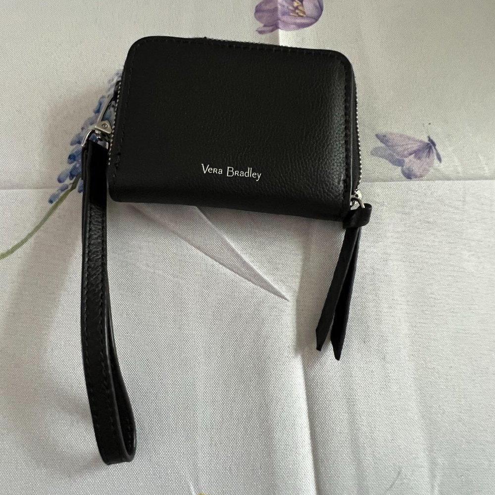 Vera Bradley Leather RFID Small Wallet Black